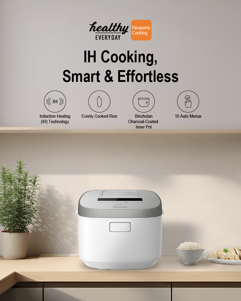 Panasonic 1.5L IH Micom Rice Cooker SR-HFT153WSH with 10 Menus and ...