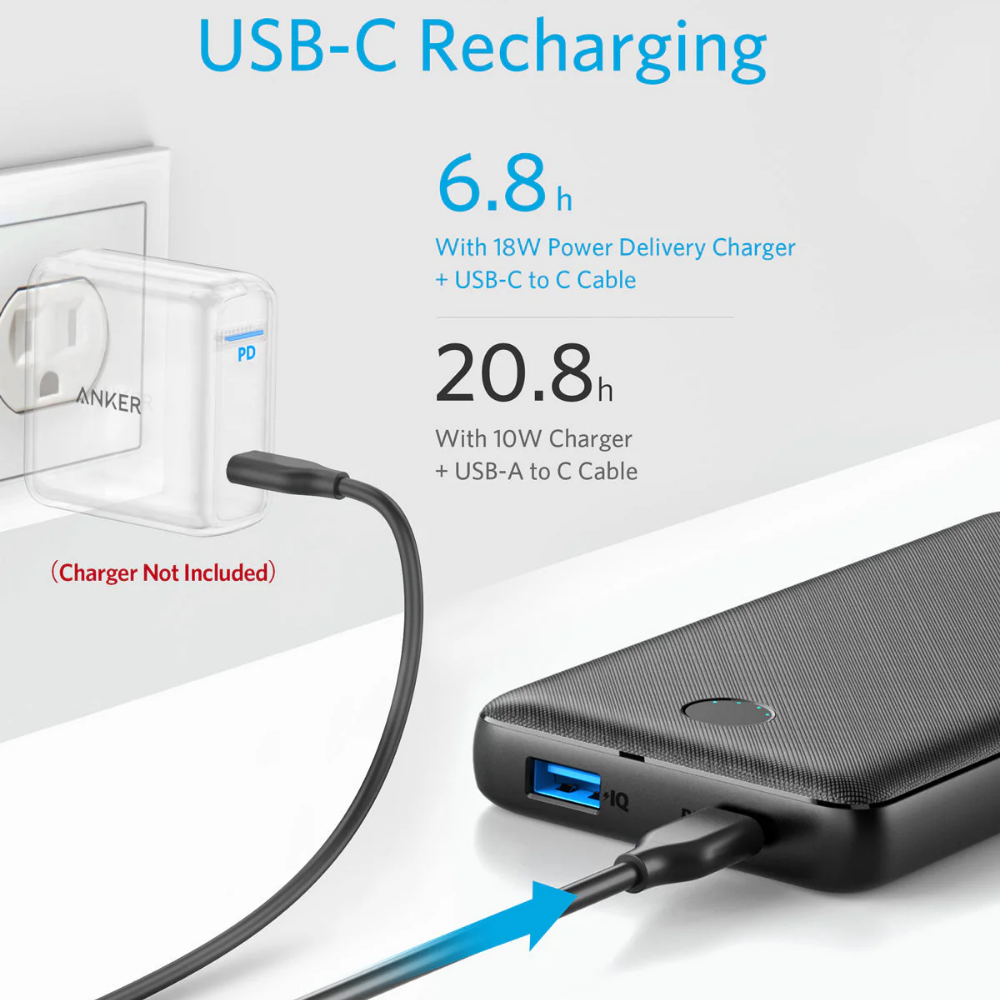 SG Anker 525 20000mAh Triple CCC Certified PD Power Bank 20W USB Type C ...