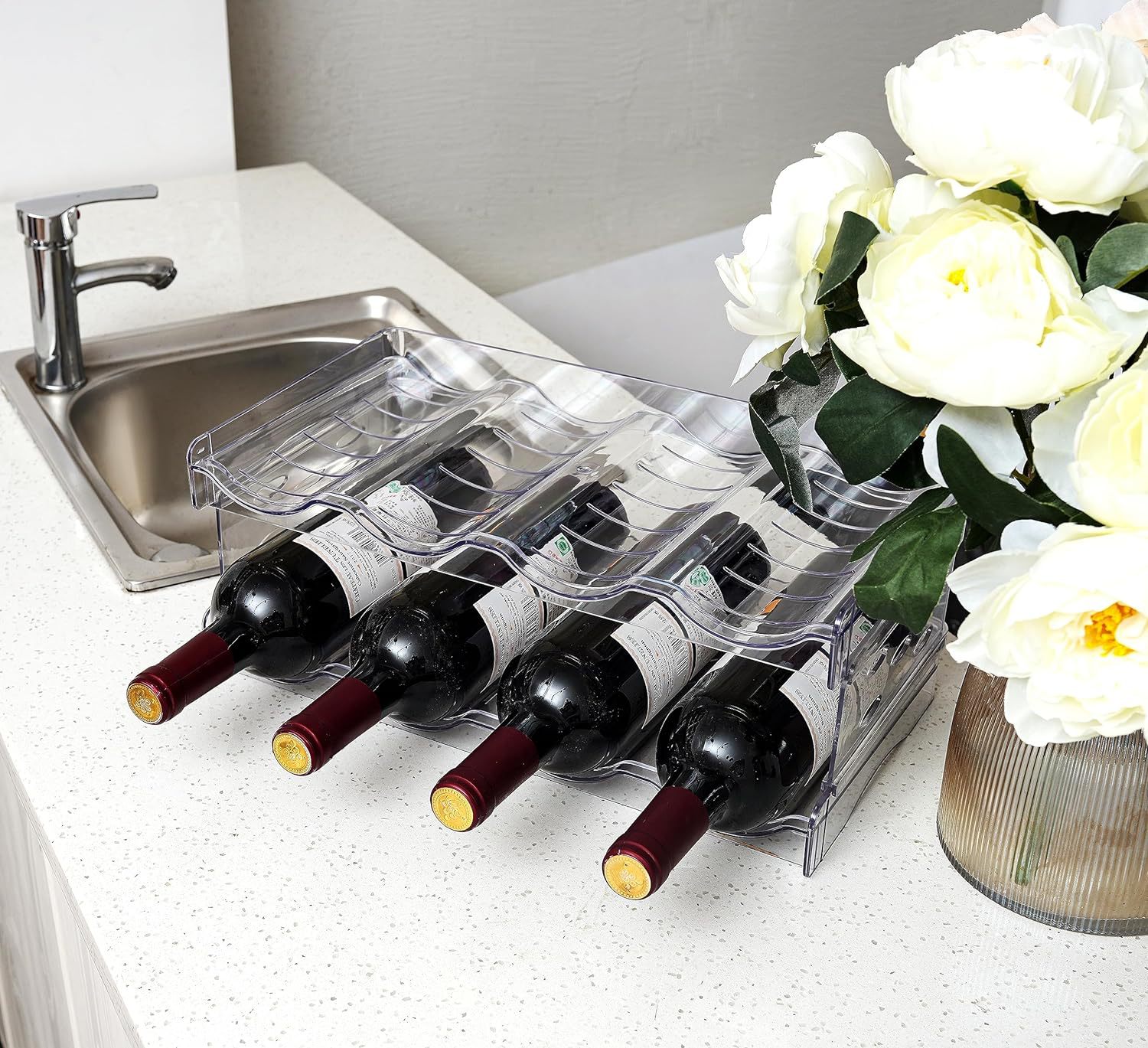 Specool® Stackable Multi-layer Wine Rack Beverage Water Bottle Storage ...
