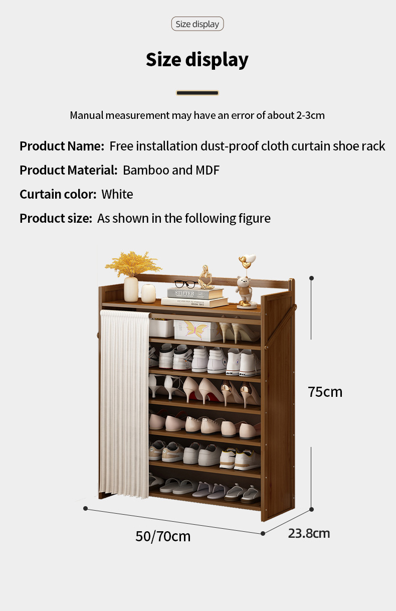 (HOME+) Foldable Non Installation Shoe Rack Multi-layer Space Saving ...