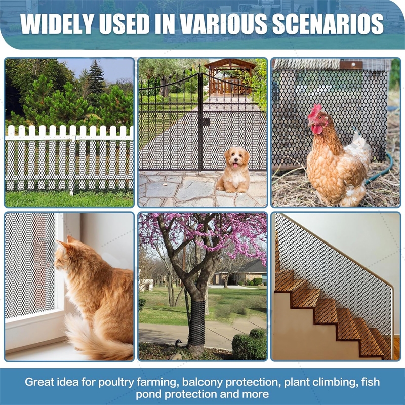 Multi-Purpose Plastic Protective Window Gate Door Pet Cat Proof Bird ...