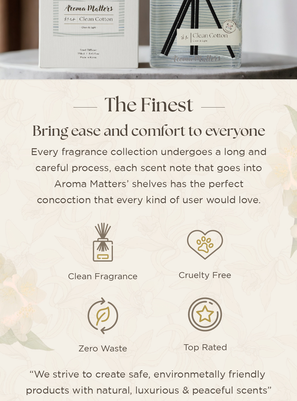Aroma Matters Clean Cotton Reed Diffuser Made In Korea 120ml and 250ml ...