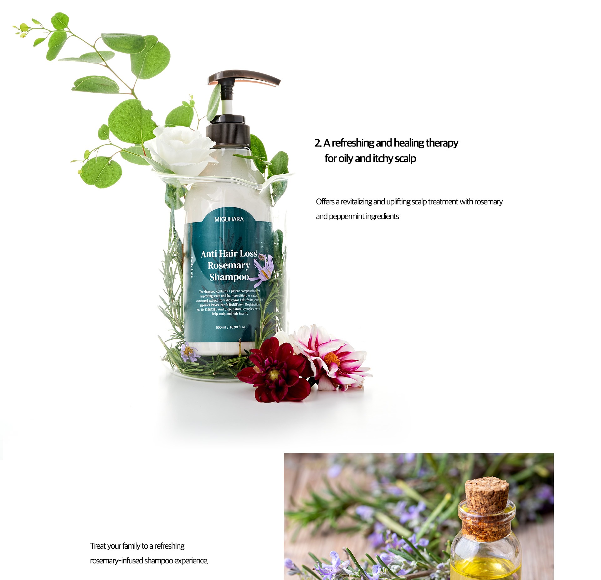 MIGUHARA Anti Hair Loss Rosemary Shampoo 500ml [EXP 09/2026