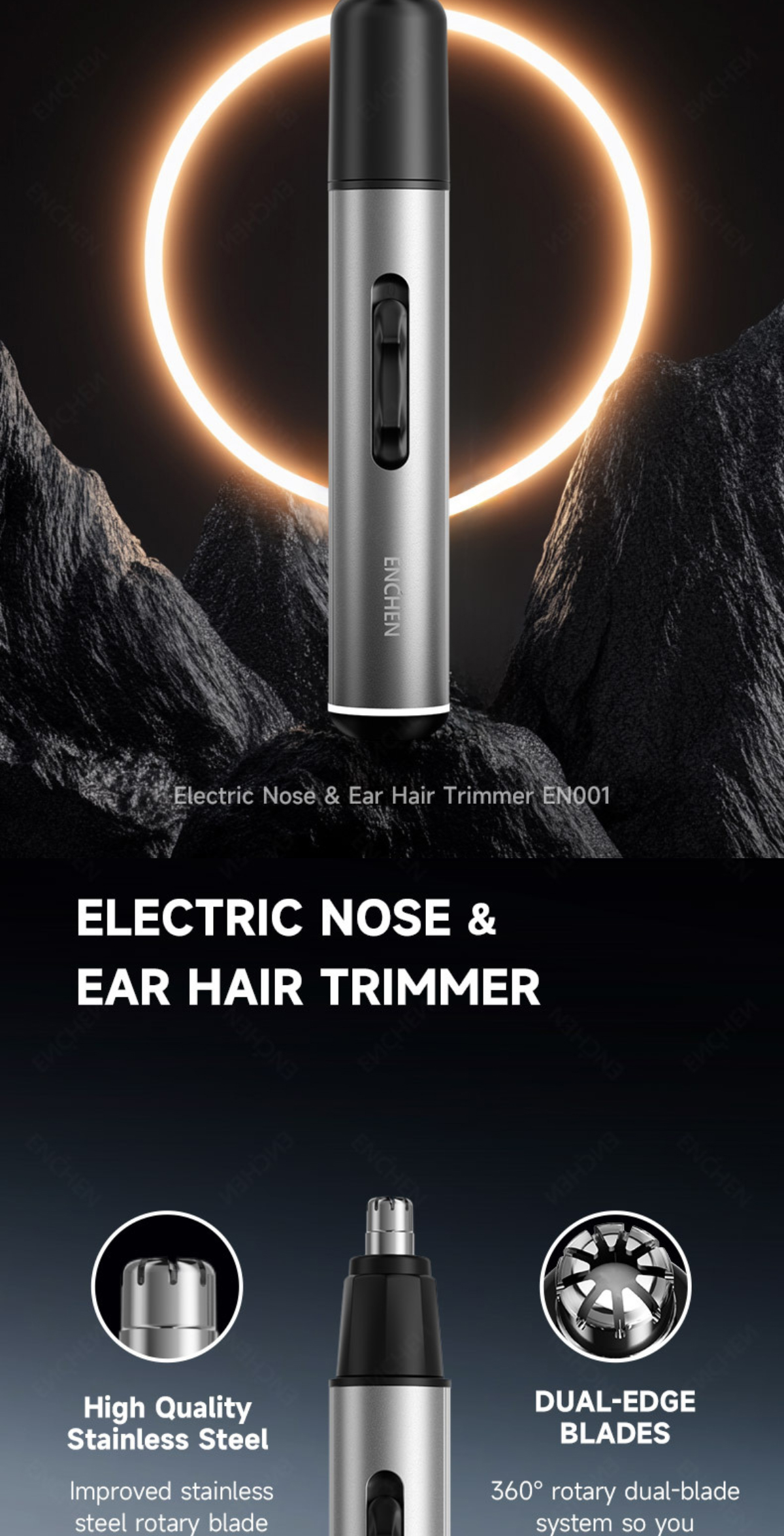 Enchen EN001 / EN005 / EN006 Nose Hair Trimmer - Double-edged Cutter ...