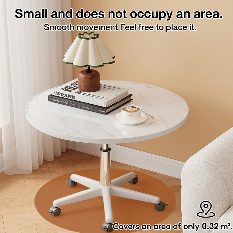 SNB Simple Round Table With Wheels Can Lift And Lower The Household ...