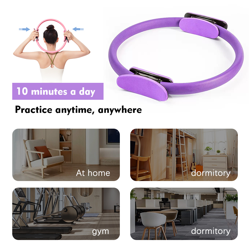 Pilates Ring Fitness Trainer, Pilates Ring Magic With Double Padded Handles For Legs Toning Arms Men And Women Pink One Size X