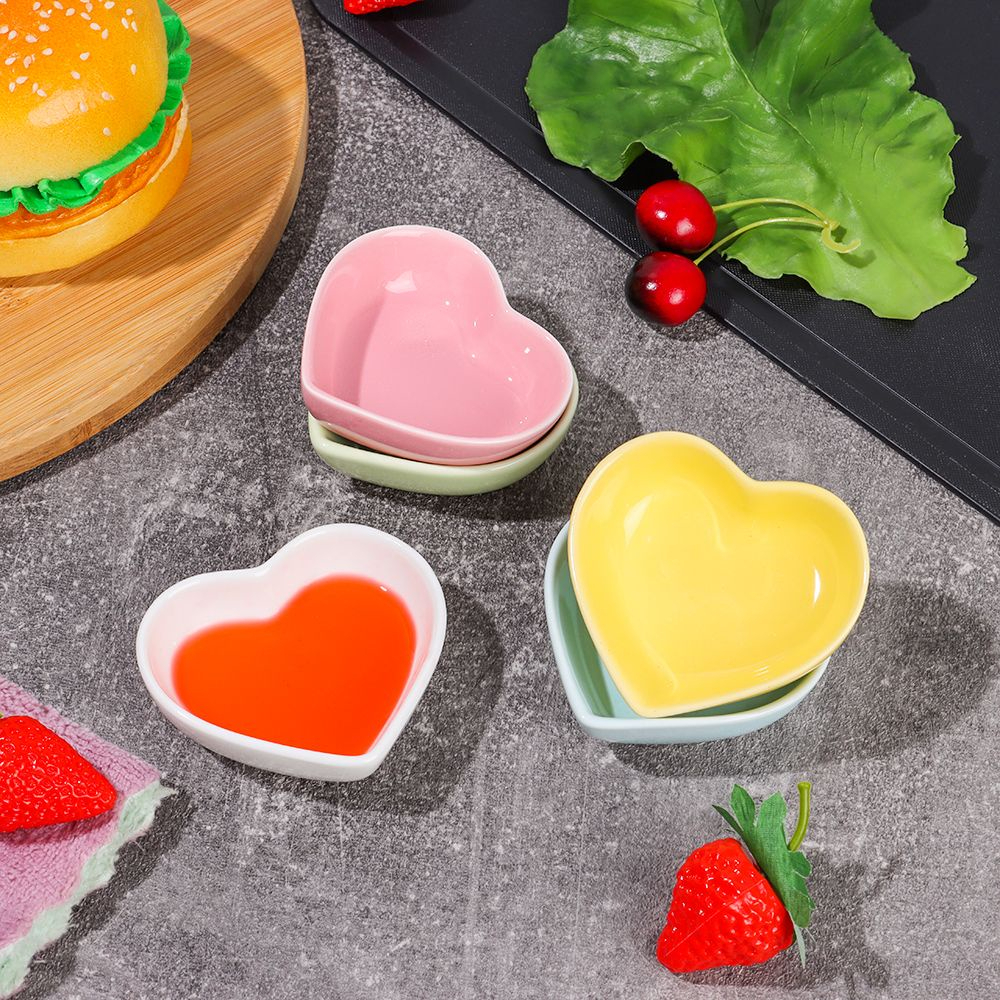 Ceramic Heart Shape Dish Bowl Dessert Love Microwave Safe 7cm x 8cm