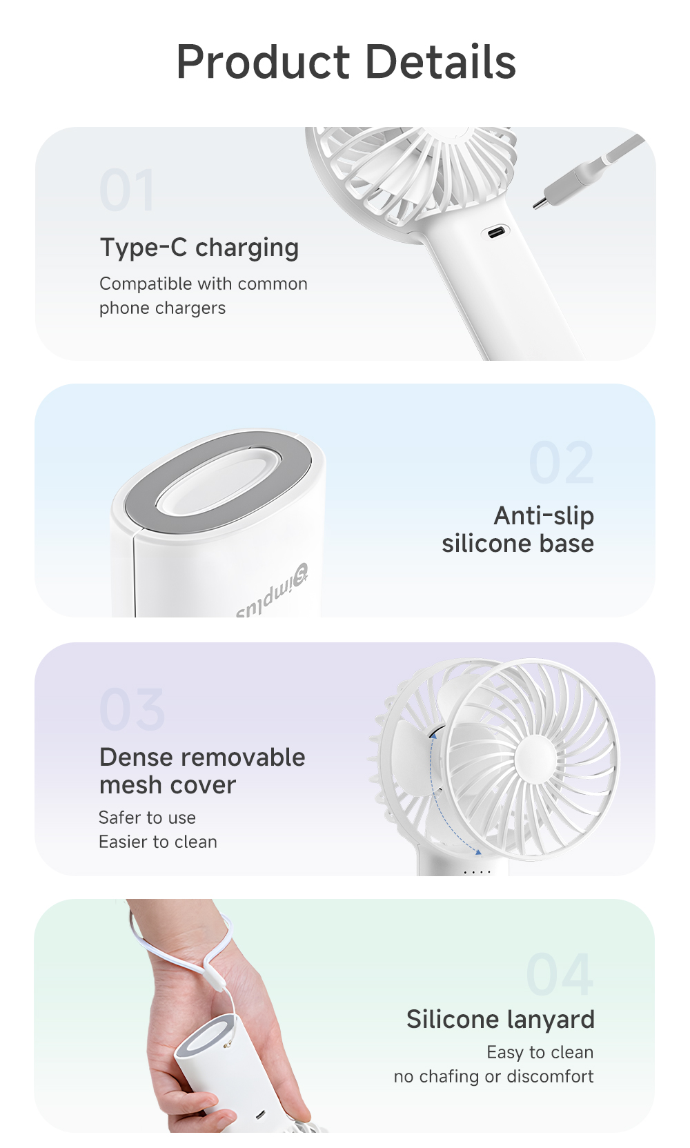 Simplus Portable Fan | Small Fan | Mini Fan | Handheld Mini Electric ...