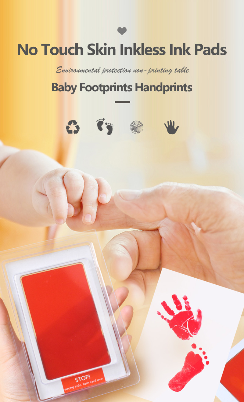 【SG】Newborn Baby Footprints Handprint Safe Non-toxic Ink Pad Baby ...
