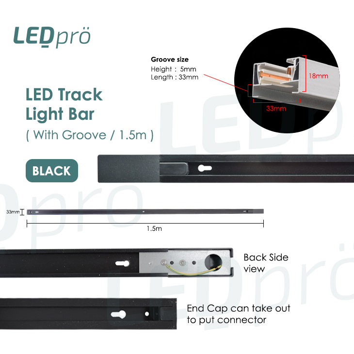 LED PRO LED LIGHT Open Groove Aluminum Track 1M/1.5M for LED Track ...