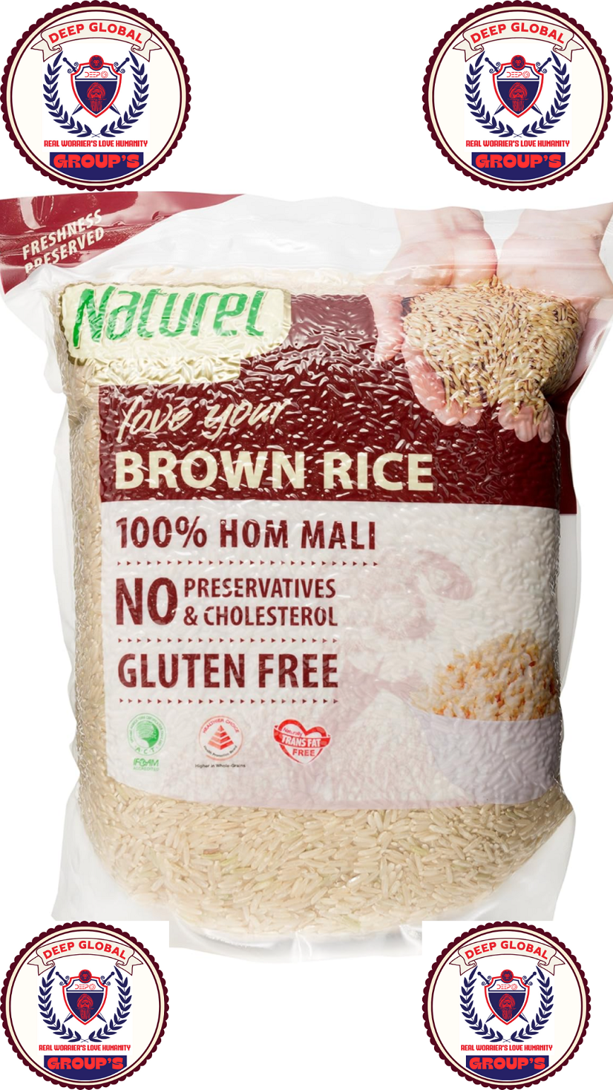 Naturel Organic Brown Rice - 2kg: Halal Certified , Gluten Free, A Pure ...