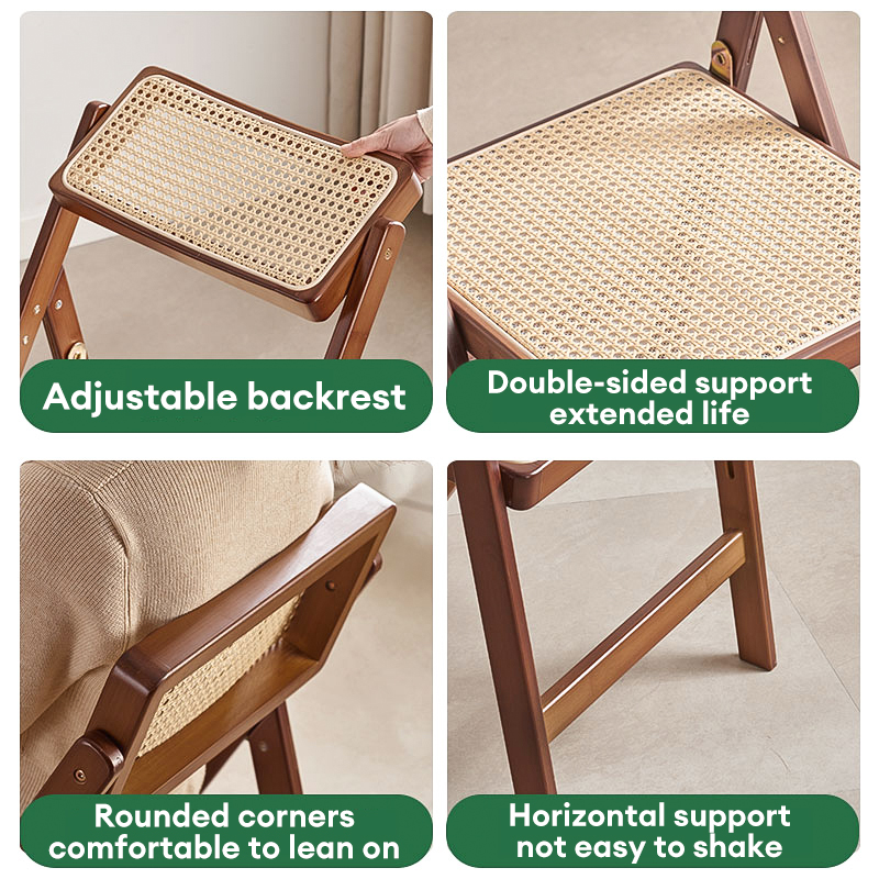 ⚡RADIANT Rattan Chair Foldable Dining Chair Balcony Chair Nordic ...
