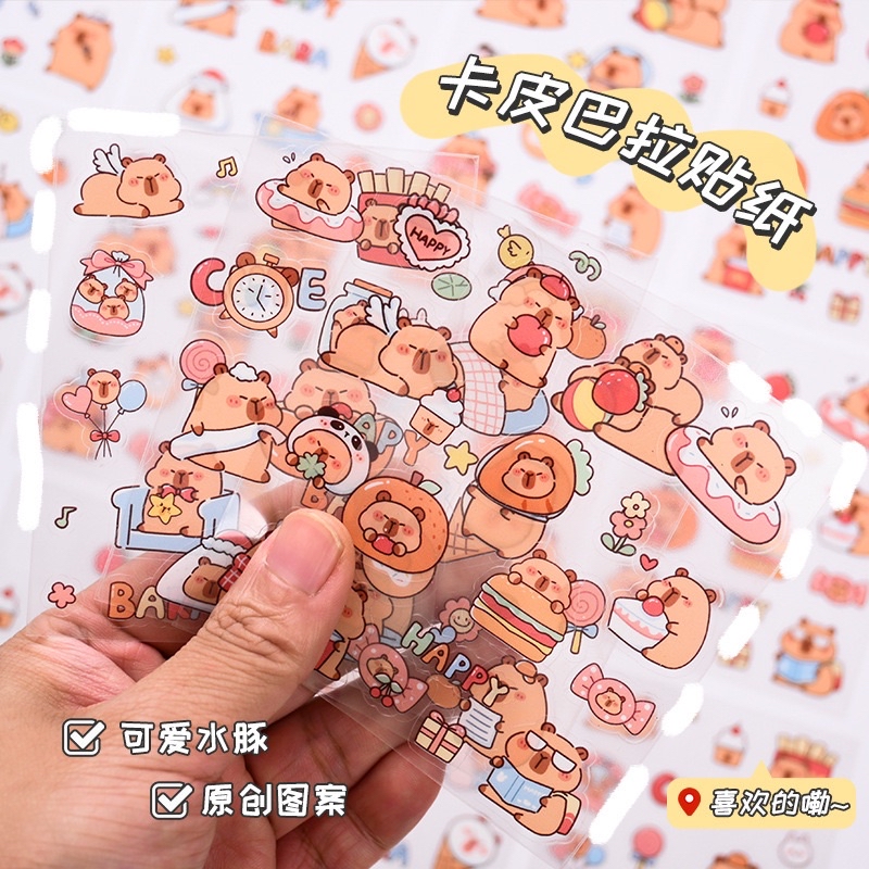 PET Waterproof Sticker capybara /panda | Shopee Singapore