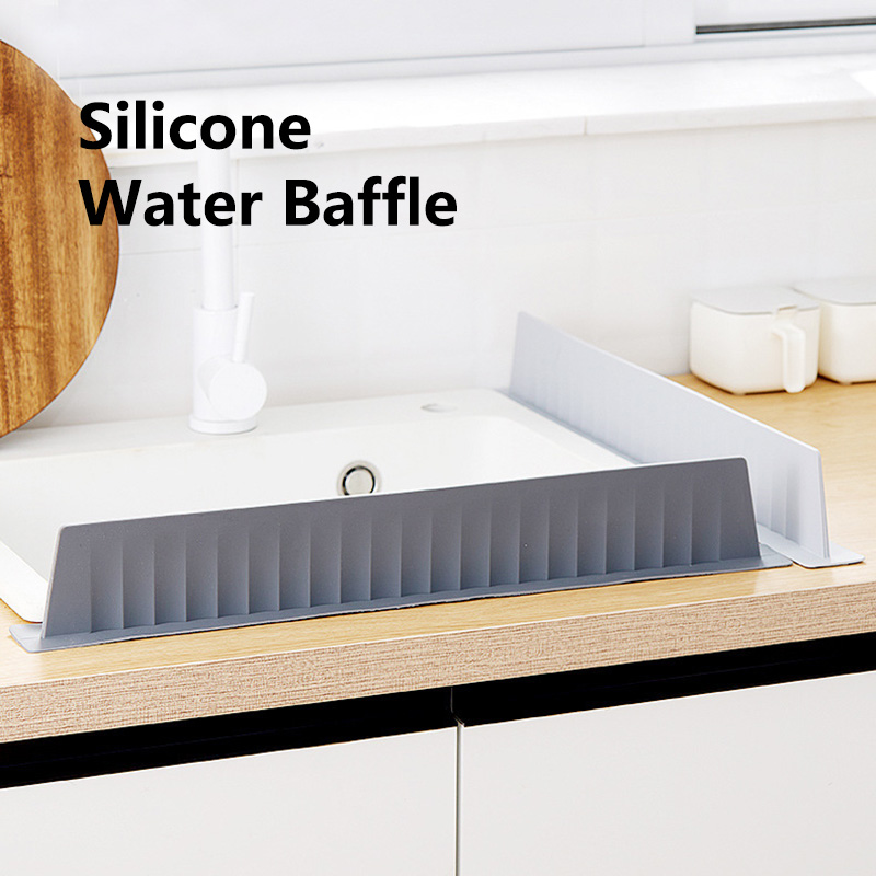 【SG】Silicone Sink Splash Baffle Kitchen Pool Water Baffle Guard ...