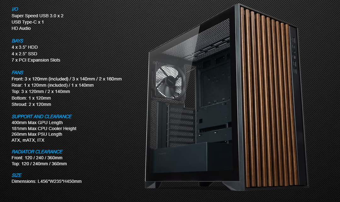 Tecware Timber M 4 Fans HIGH AIRFLOW MATX TG CASE BLACK/WHITE | Shopee ...