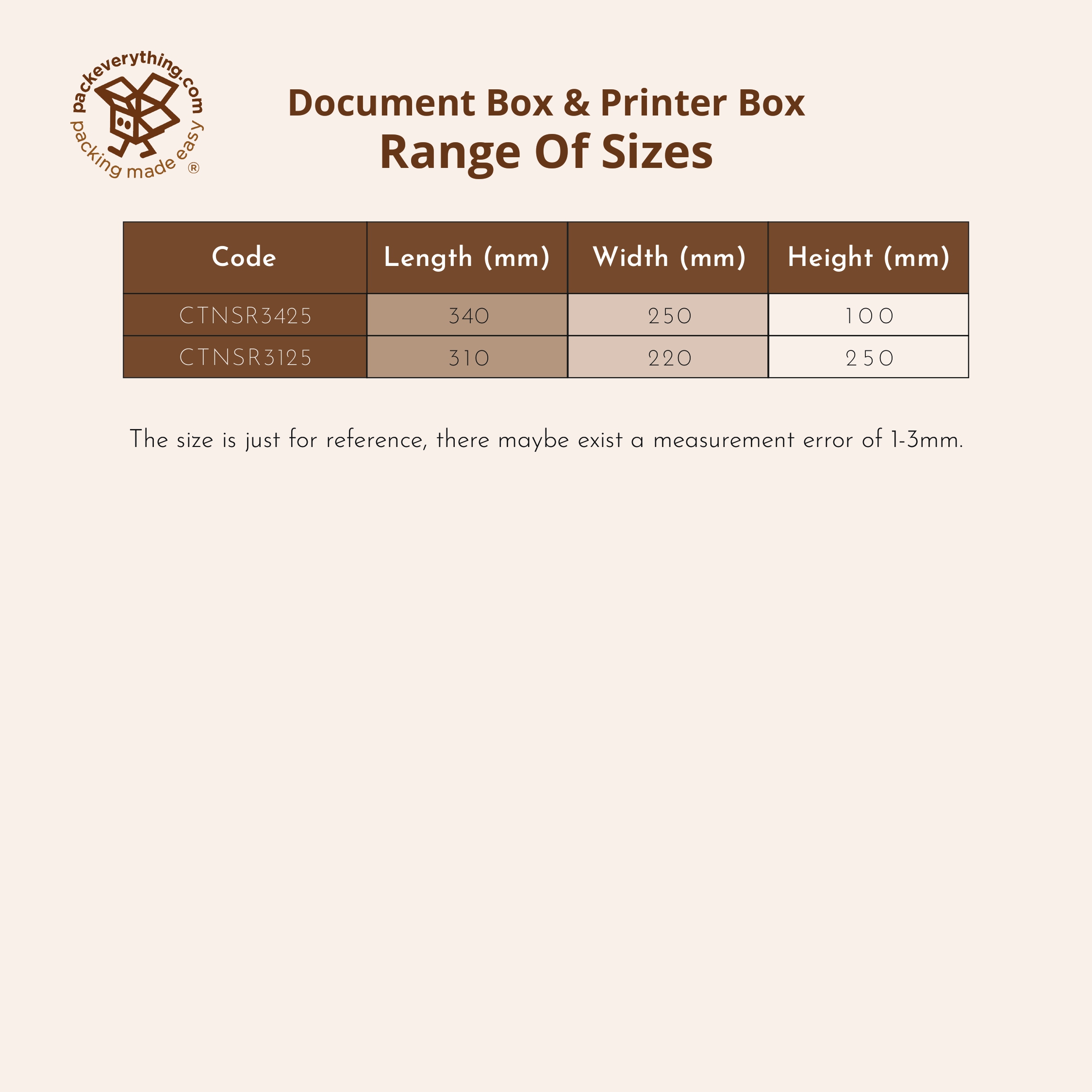 PACKEVERYTHING Document Box | Printer A4 Size Box | Courier Shipping ...