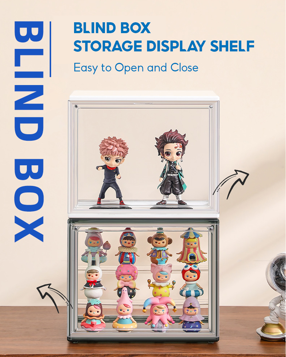 Popmart Display Box Acrylic Figurine Display Case Transparent Labubu ...