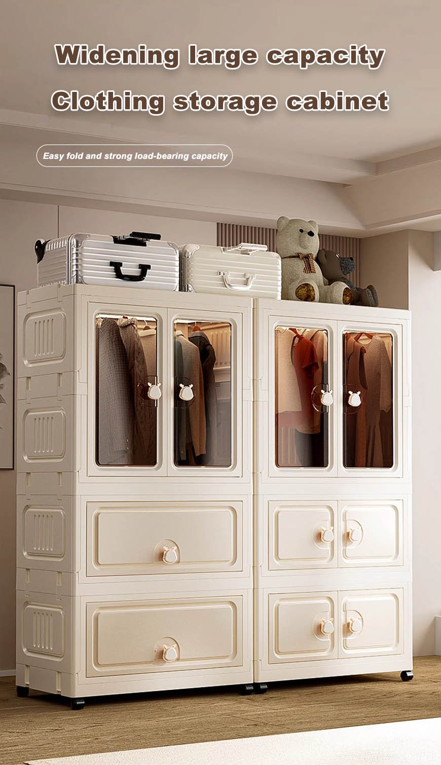 Salvo L65cm（2-4 Layers）Wardrobe Large Capacity Clothes Storage Hang ...