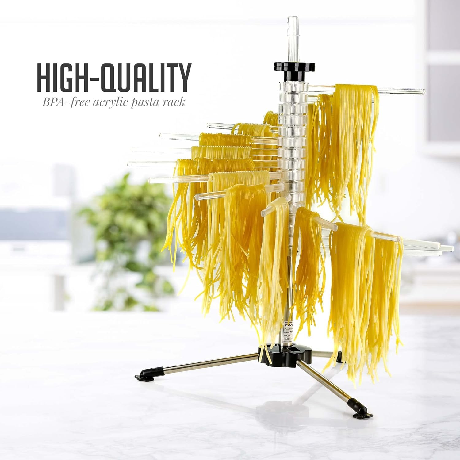 ArtLiving Pasta Drying Rack With BPA-Free Acrylic Rods,2KG Spaghetti ...
