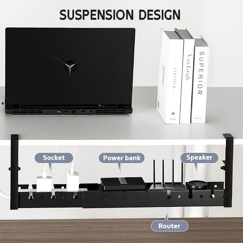 【SG Ready Stock】Extendable Under Desk Cable Management Cable Organizer ...