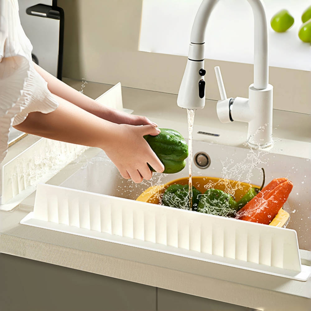【SG】Silicone Sink Splash Baffle Kitchen Pool Water Baffle Guard ...