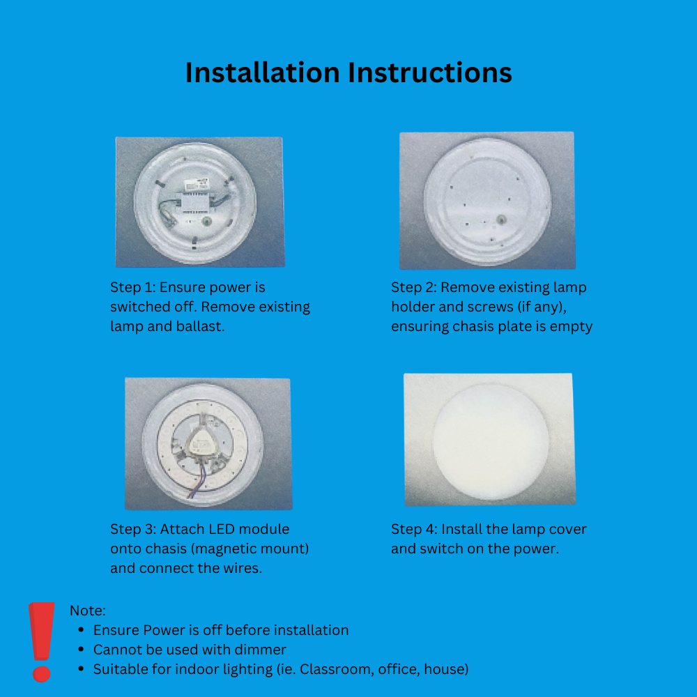 Rayco LED Ceiling Light Module / Refill (Daylight 6500K) | Shopee Singapore