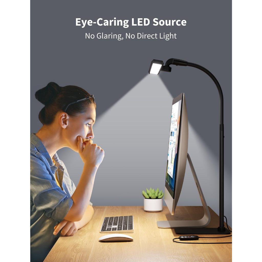 ZANKEYS LED GOOSENECK DESK LAMP WITH OFFICE WORK EYE PROTECTION DESK ...