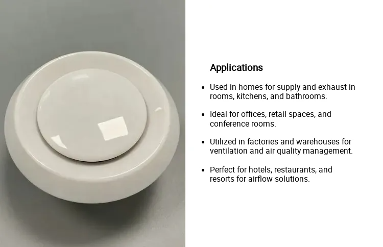 PVC Round type diffusers for hvac/pvc abs plastic round diffusers ...