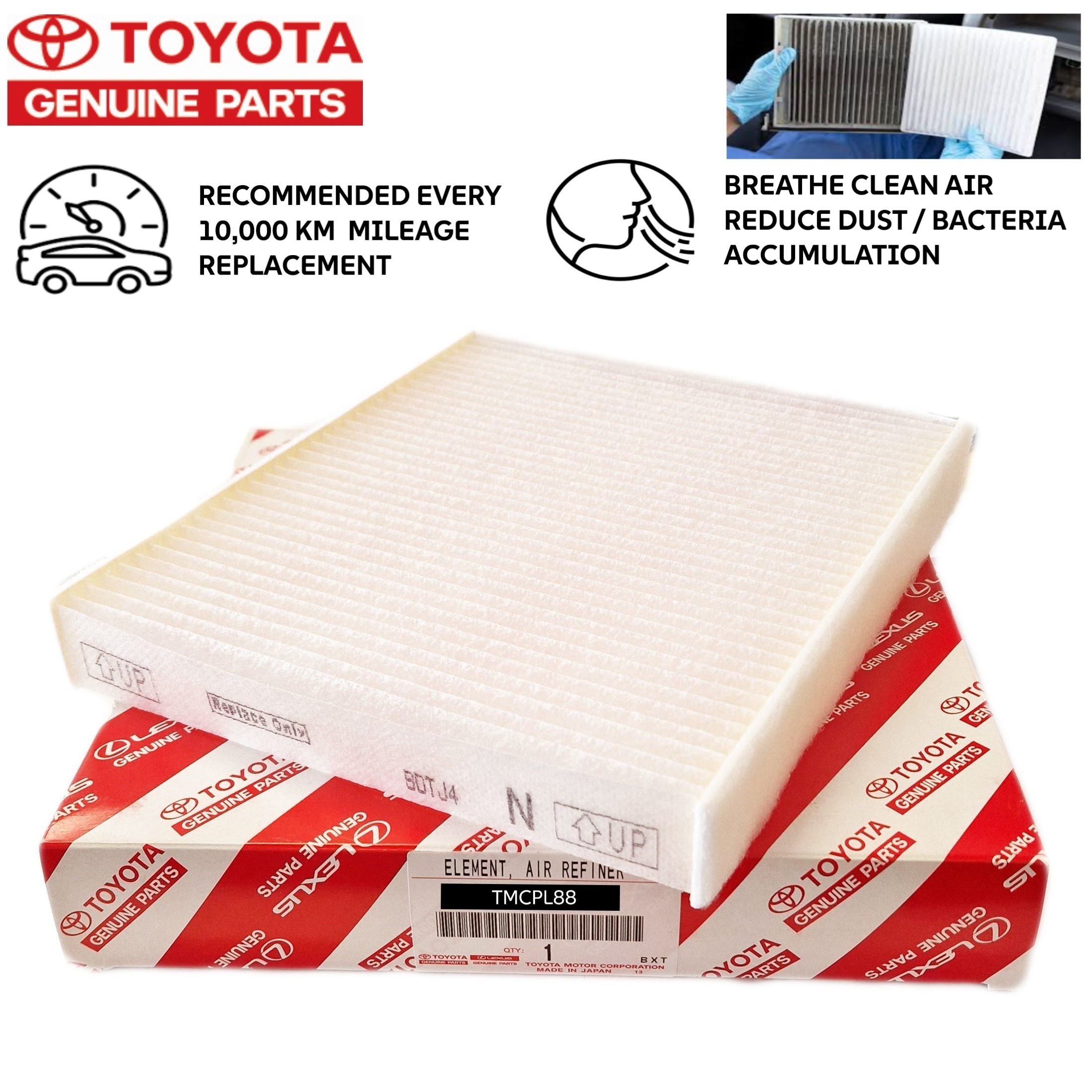 TOYOTA HARRIER HYBRID 2.5L ( AXUH80 ) CABIN / AIRCON FILTER - SINGAPORE ...