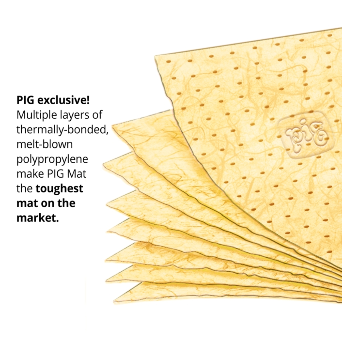 New Pig MAT603 High-Visibility Absorbent Mat Pad 15x20 Inch 100-Pack ...