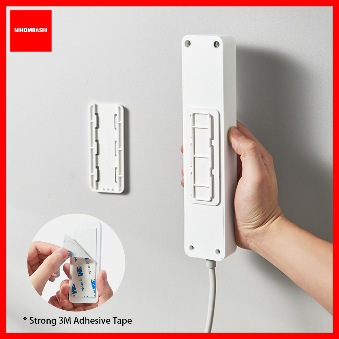 Wall Mounted Sliding Power Cable Extender Wall Holder Socket Extension ...