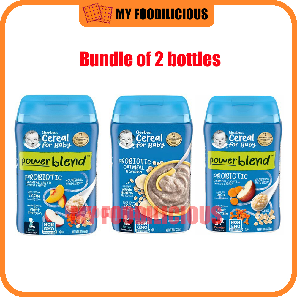SG Ready Stock>Gerber Baby Cereal Probiotic Oatmeal Banana