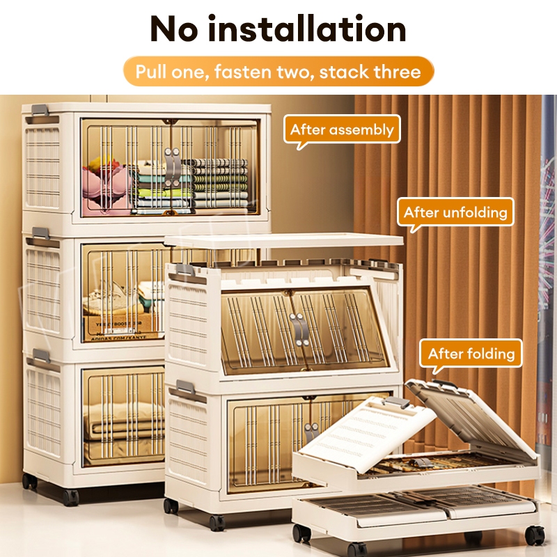 Next Day Foldable Storage Cabinet Multifunctional Home Stackable ...