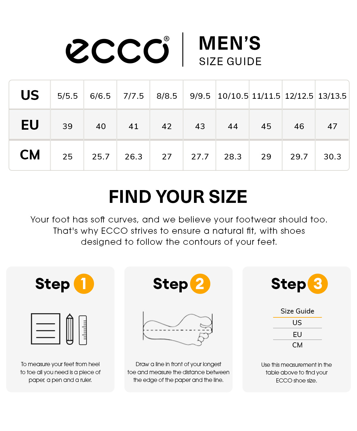 Ecco shoe size conversion deals