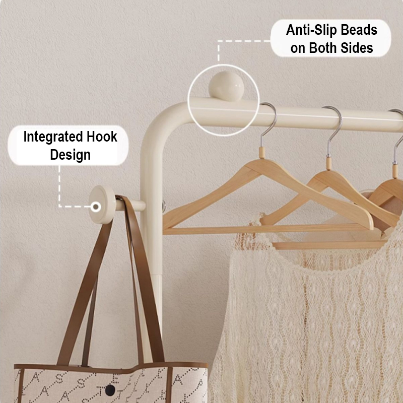 Clothes Hanging Rack with Wheels | Movable Hanging Rack with Double ...