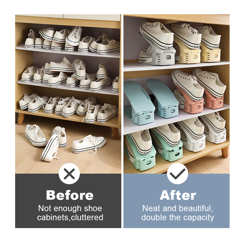 Adjustable Shoe Rack/Shoe Rack Organiser/Shoe Stacker/Anti Slip Double ...
