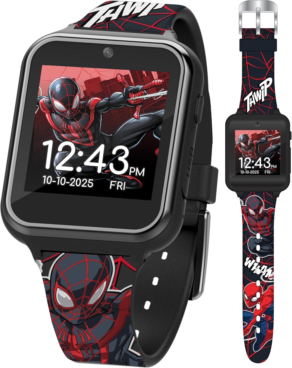 AUTHENTIC Accutime Spiderman Morales Black Touchscreen Interactive Kids Watch Shopee Singapore