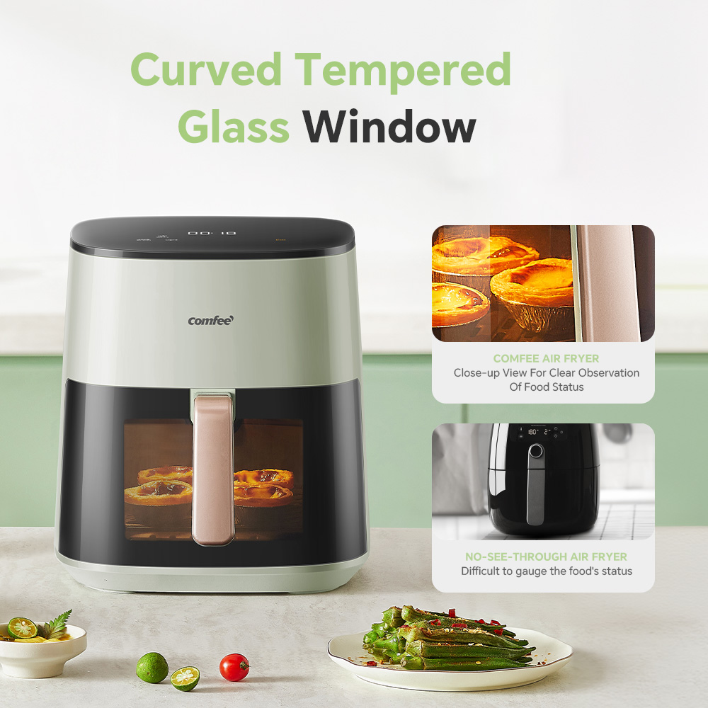Comfee 7.5L CAD-75PG00B1 Air Fryer 3D Viewable Window Extra Large ...