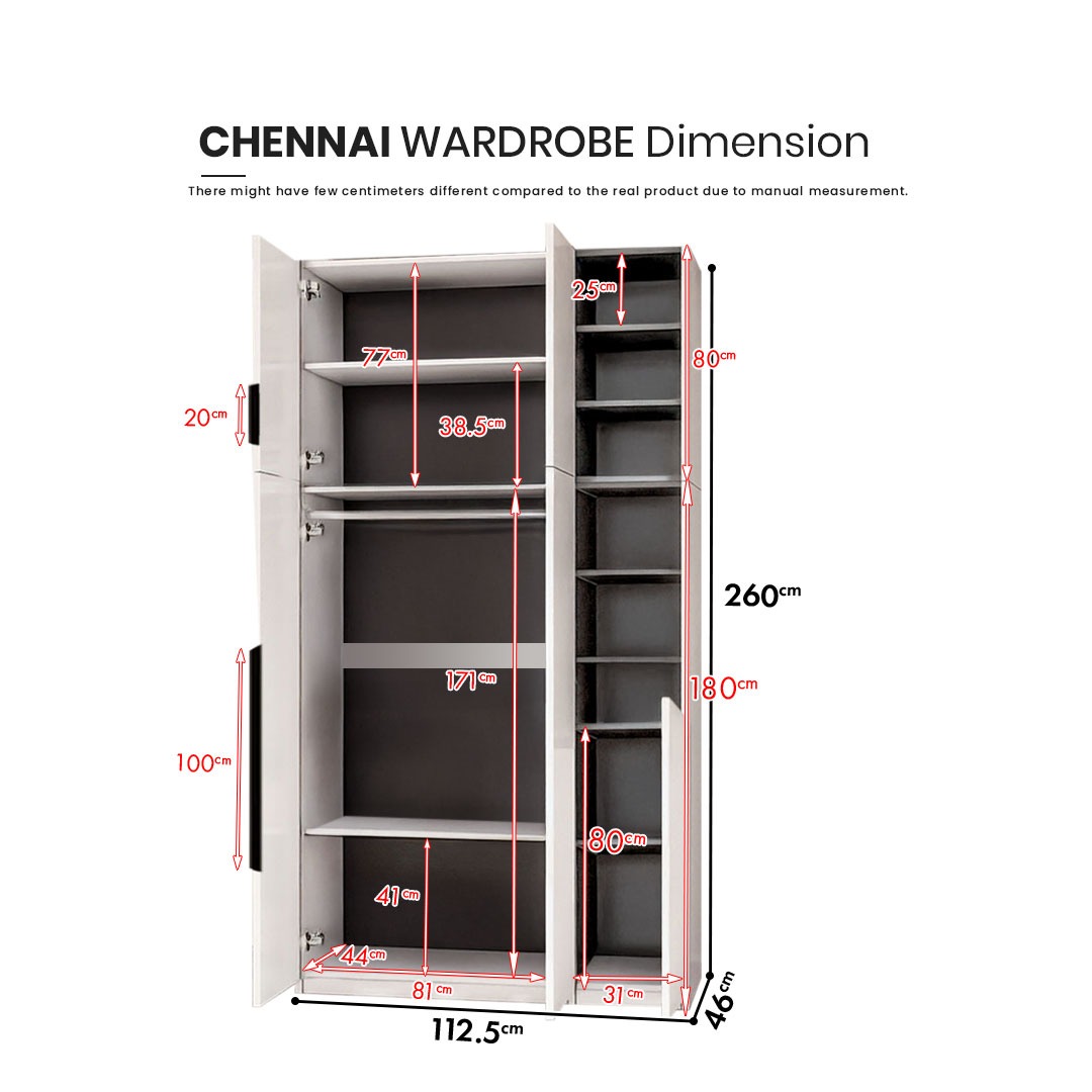 FREE INSTALLATION ! KENZZO : Premium 260CM Height chennai wooden ...