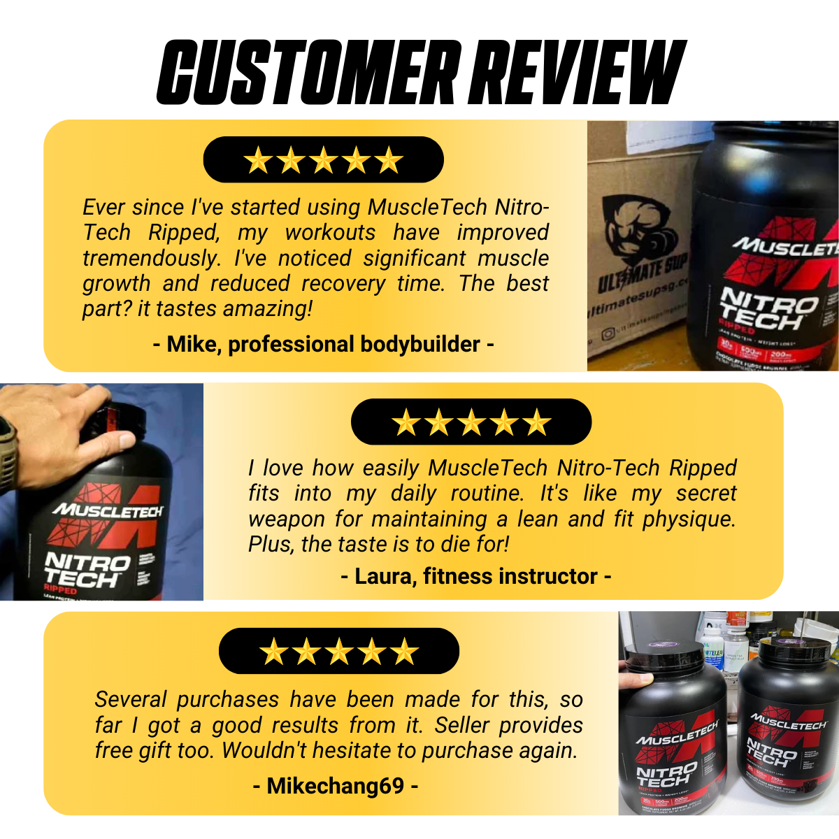 Muscletech, Nitro Tech Ripped, Ultimate Protein + Weight Loss Formula ...