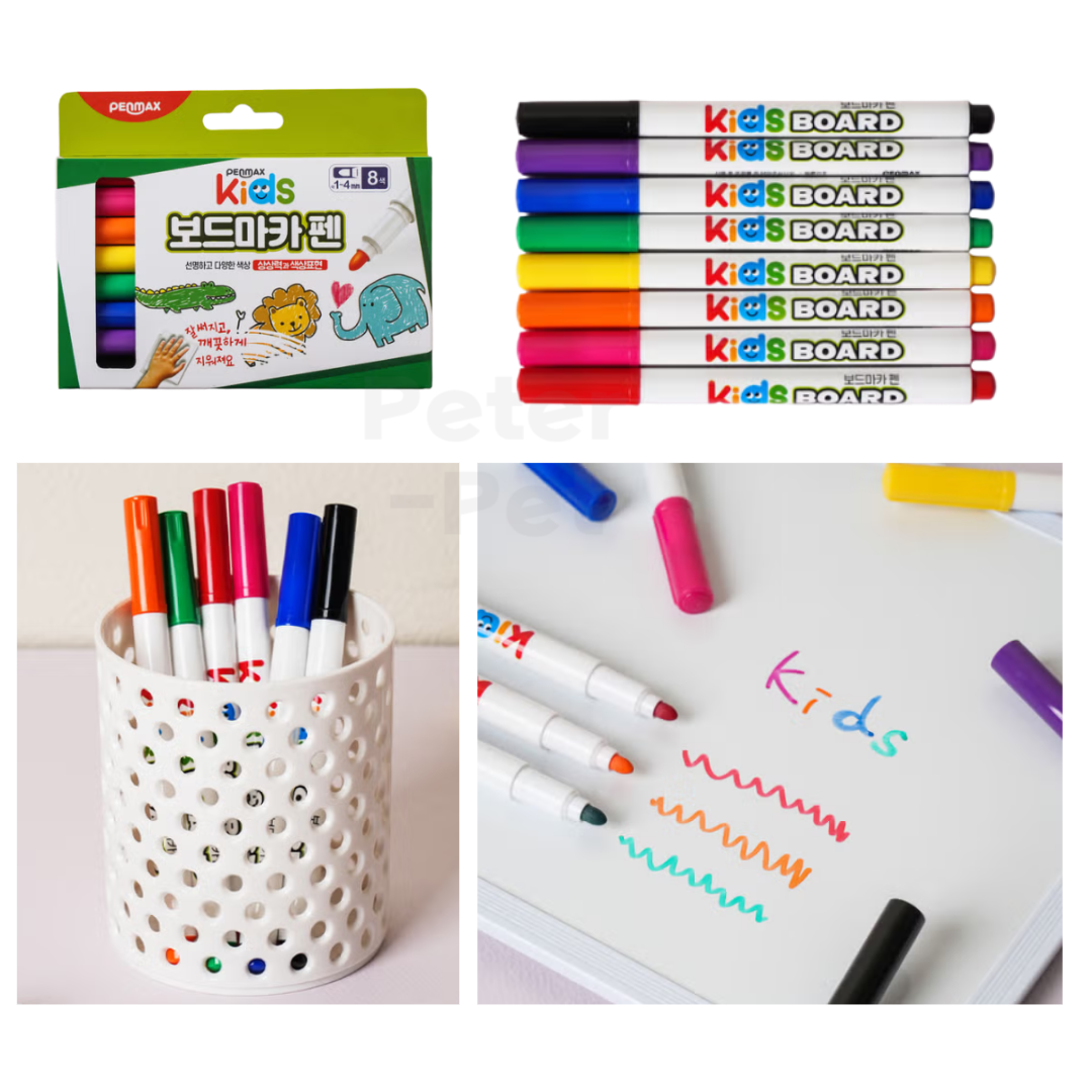 [Lineplus -Java - Penmax] Korea Whiteboard Markes Set 8 pr 12 Colors ...