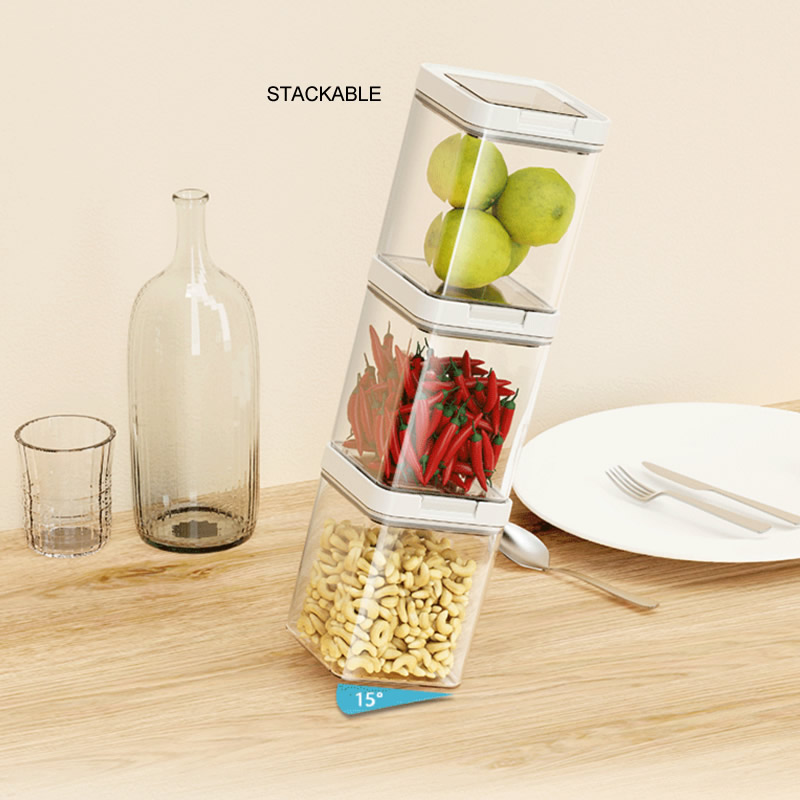 Kitchen Transparent Sealed Storage Jars Grain Airtight Container ...