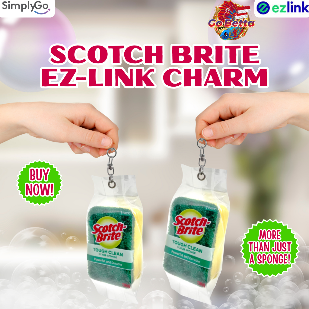Scotch-Brite® Tough Clean Scrub Sponge SimplyGo EZ-Link Charm – Ezlink ...