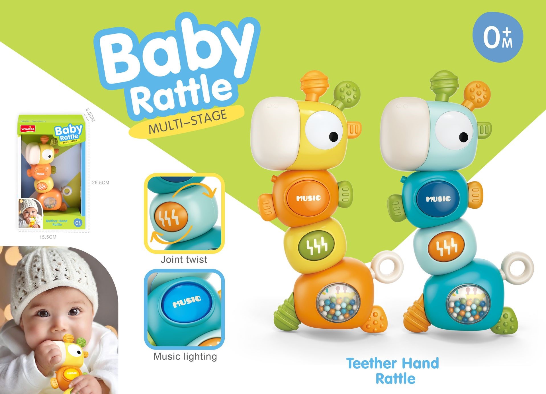 Infantino | Maya & Friends Giraffe Multi Stage Baby Rattle (Assorted ...