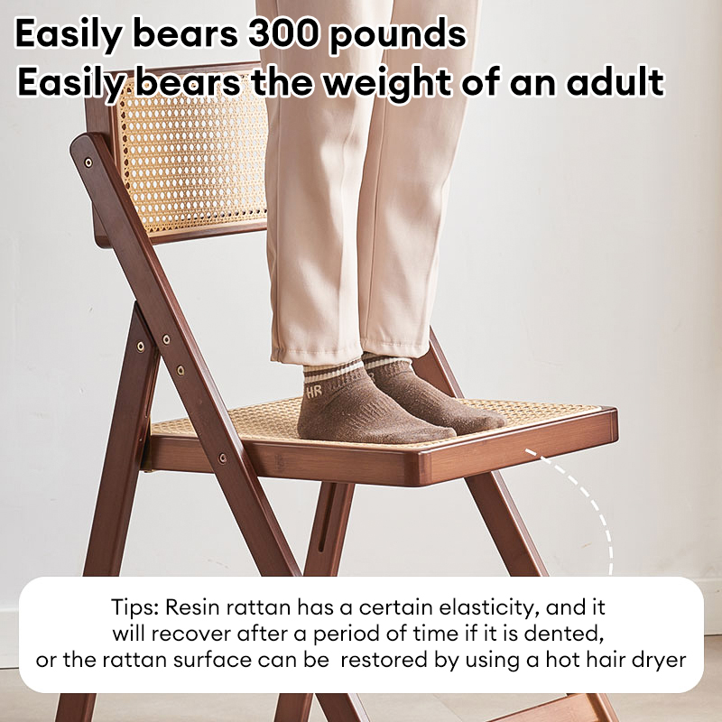 ⚡RADIANT Rattan Chair Foldable Dining Chair Balcony Chair Nordic ...