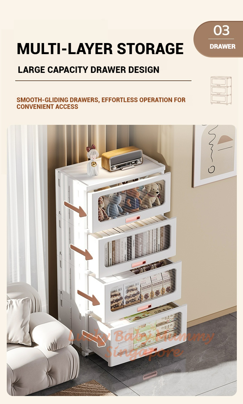 Stackable Storage Drawer Cabinet / Plastic Storage Drawers / Home ...