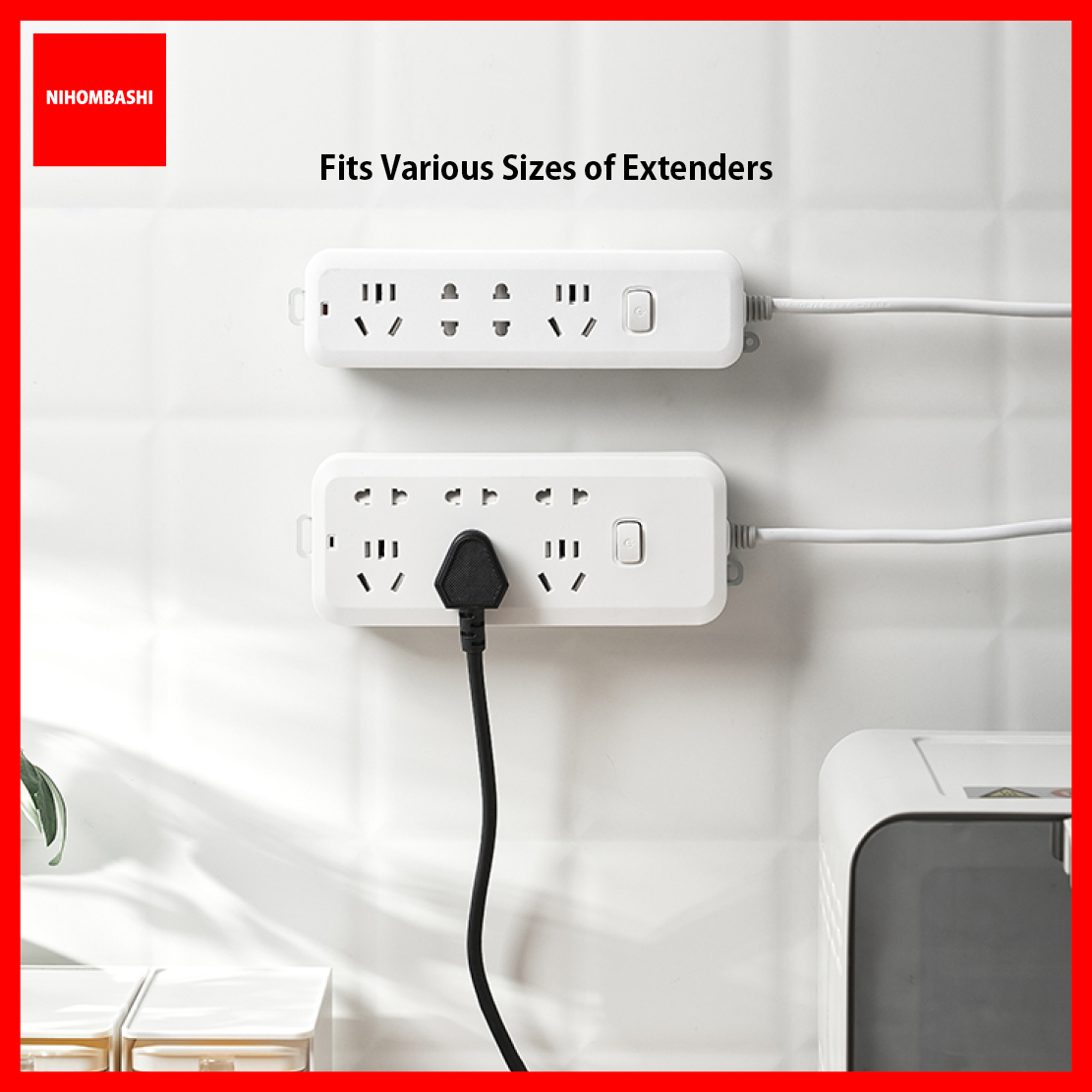 Wall Mounted Sliding Power Cable Extender Wall Holder Socket Extension ...