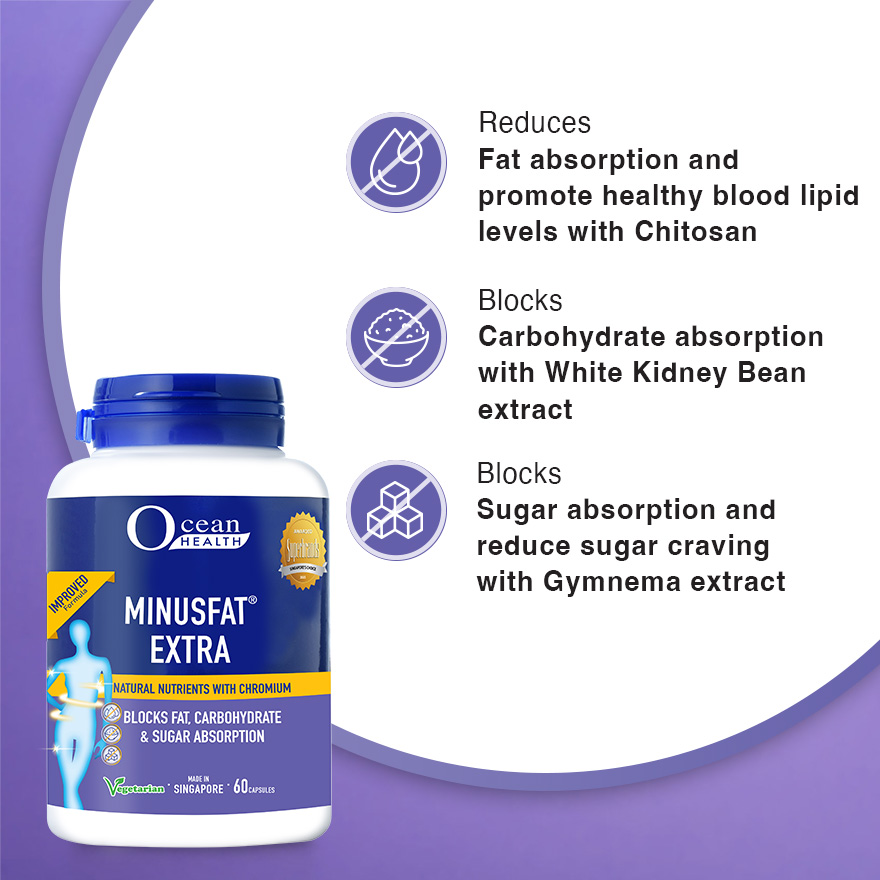 OCEAN HEALTH Minus Fat Extra Natural Nutrients With Chromium Vegetarian ...