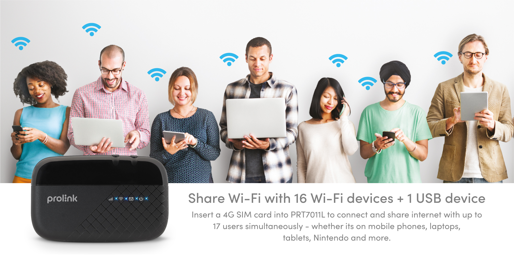 Prolink PRT7011L 4G LTE WiFi 300Mbps Hotspot Travel Mobile Router MiFi ...