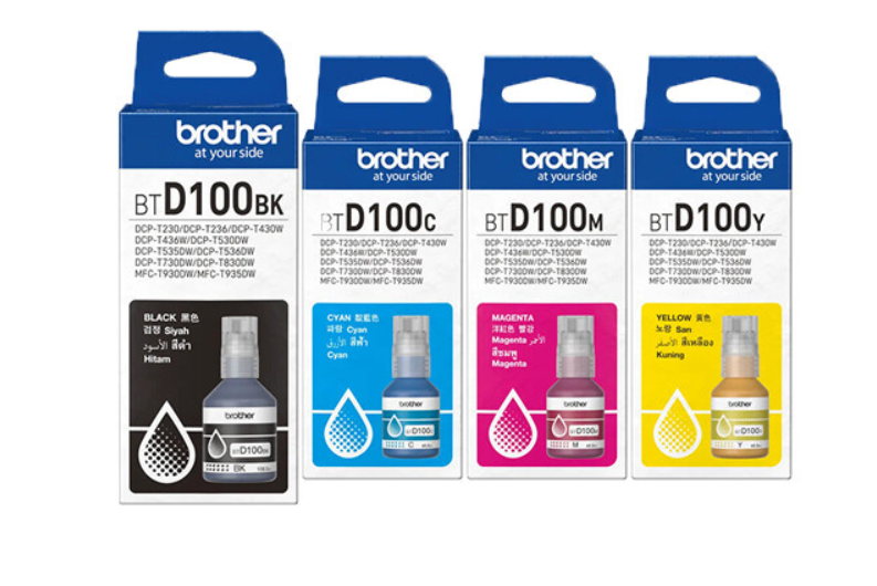 Brother BTD100BK BTD100 100 Ink Bottle BTD100C BTD100M BTD100Y Black ...